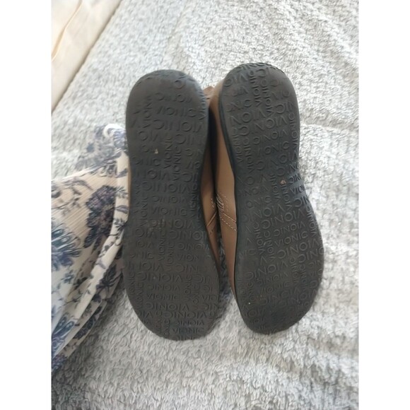 Vionic Ankle Faux Leather Orthoheel Technology Boots Brown Beige Size 9 - Picture 7 of 11